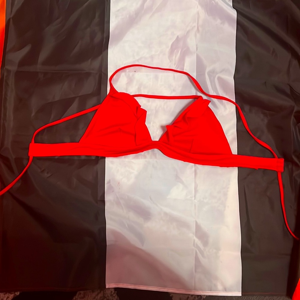 red bikini top
